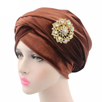 Kadın Şapka başörtüsü Türban Elastik Şapka Şapka Kap Hindistan Kemoterapi Kasketleri Müslüman Arap Amira Bayanlar için Şapka Kapaklar Skullies