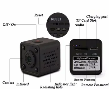 Ücretsiz Kargo Mini Wifi IP Kamera Desteği Telefon Görünümünde Video Kaydedici kablosuz CCTV IP Kamera Düğmesini DV Kamera