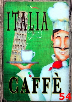1 adet Kahve Sıcak İtalyan Fasulye dükkanı cafe karışımı plaklar Plaka İşareti duvar Dekorasyonu Poster metal retro vintage shabby garaj Teneke