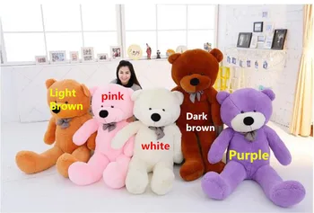Cm Yüksek 5 renk büyük ayıcık deri kız arkadaşa doğum günü hediyesi için peluş oyuncaklar Büyük Oyuncak Bebek Mont