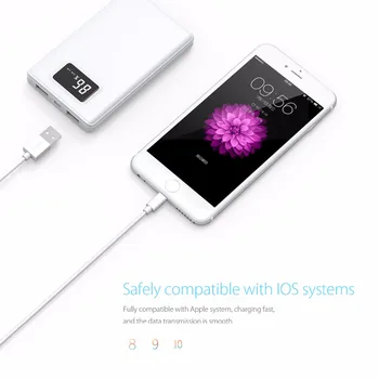 İPhone Lightning iPhone 7 x 8 Beyaz 1m USB Kablosu Sync Şarj Kablosu USB için ORİCO Premium USB Kablosu