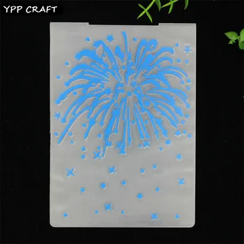 YPP ZANAAT DİY Defteri, Kağıt sanatı/Kart Yapımı Dekorasyon Malzemeleri için Plastik Kabartma Klasörler havai Fişek