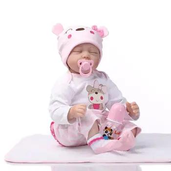 Cm Silikon yeniden Doğmuş Bebek Bebek Çocuklar Kızlar için Hayatta Buketleri Yumuşak Oyuncaklar Bebek için Hediye Playmate yeniden Doğmuş Bebek Bebe Oyuncak Fotoğraf Dekor