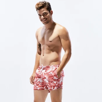 2018 Marka Plaj şort Eşofman Kurulu Şort Erkek Mayo Arasında Bain De Hızlı sörf SEKSİ Çiçek pantolon Kurutma Mens