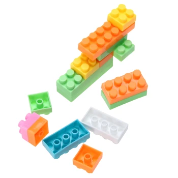 144pcs Plastik Yapı taşları Tuğla Çocuklar çocuk Eğitici Blok Oyuncak Çocuk Oyuncak Bebek Uyumlu Tuğla Oyuncak Hediye