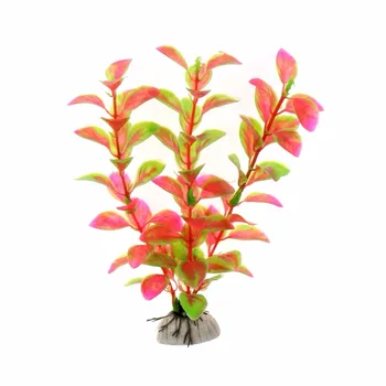 Yapay Bitki Akvaryum Dekorasyon akvaryum Dalgıç Çiçek Çimen 5 Renk İsteğe bağlı 18cm Süsü