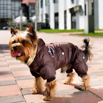 Kış Sıcak Küçük Köpek Giysileri Hoodie Tulum Pantolon Giyim X'LER Yastıklı-XL