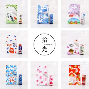 1 adet Japon stili 1,5 cm X 8 m Kawaii washi bant çocuk Günlüğü dekorasyon kaset kapakları araçları maskeleme DİY