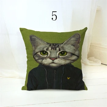 Yastık çekirdek olmadan toptan Bay kedi miss kedi çizgi dizi tarzı Keten yastık Ev Dekoratif Koltuk Araba yatak yastık kapak
