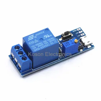 5 V hassas ELEMANINA Micro USB Güç Rölesi Zamanlayıcı Kontrol Modülü Tetikleme Gecikmesi Anahtarı