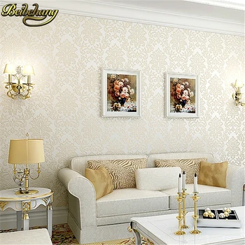 Yatak odası, Oturma odası İçin Akın beibehang Modern pasoyu de parede 3d duvar kağıdı Lüks Çiçek Damask Duvar kağıdı TV Zemin