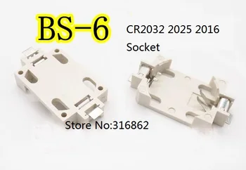 BS-6 CR2016 CR2025 CR2032 Düğme pili Yuva için 10 adet BS6 BS-6 & # 8226; Pil Konnektör Soket Durumlarda Kutuları