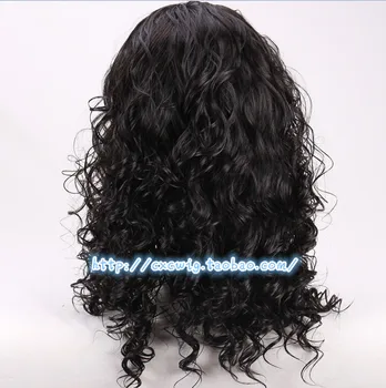Saç net Maui kostüm ile Film Moana Prens Maui Siyah Kabarık Saçları Uzun Kıvırcık Cosplay Peruk