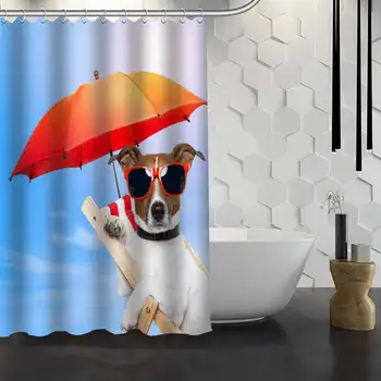 Özel Hayvan Köpek Banyo WJY1 için Kanca Kumaş Banyo Perde İle Perde Duş.17