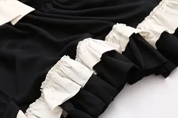 Japon Yumuşak Kız Lolita Uzun Kollu Elbise Sonbahar Kış Preppy Stil Papyon Peter Pen Yaka Gevşek Güzel Elbise Siyah Gri