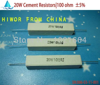 20 W (10 adet/lot)(Çimento Güç Direnç|) 20 W Seramik Çimento Güç Direnç 100 ohm
