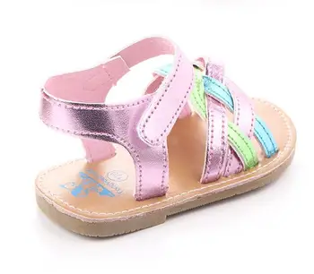 2018 Yeni stil bebek kız sandalet moda yaz sandalet bebek ilk walker Plaj sandalet ilk walker açık yürüyüş ayakkabıları