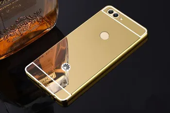 Huawei P Akıllı Telefon kılıfı Geri Huawei İçin lüks Altın Kaplama Alüminyum Metal Ayna Vaka PSmart