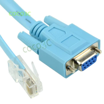 Cisco, Huawei, Router İçin Seri DB9 COM Port Kablosu, RJ-45 RS Erkek-232 Kadın 8P8C RJ-45 Konsol Düz 60 inç Anahtarı