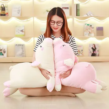 Pantolon pijama 35-85cm Yumuşak domuz peluş oyuncak karikatür yastık tüy pamuk bebek doğum günü hediye Çocuk oyuncak