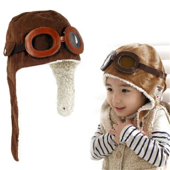 Pudcoco Yeni Moda Sevimli Bebek Bebek Çocuk Kış Kız Çocuklar Pilot Pilot Pilot Şapka Sıcak Cap Beanie Cap 2 Renk