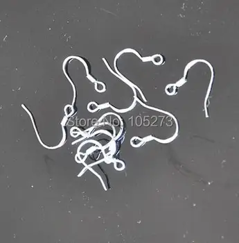 20PCS 925 Gümüş Küpe 15 mm Bobin Bulguları İle Fransız Earwire DİY Aksesuar Takı Yapma Hooks -