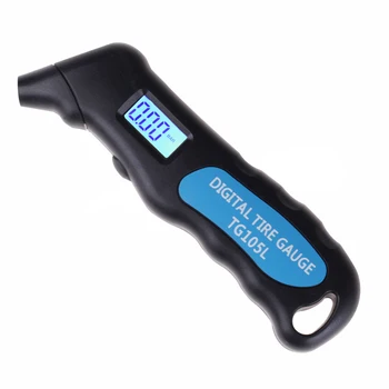 Araba OTO Motosiklet İçin 0-100 PSİ LCD Dijital Lastik Lastik Hava Basınç Göstergesi Tester TG105 Messurement