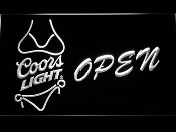 050 Coors Light Bira Bikini AÇIK Bar açık/Neon Tabela LED Kapalı seçim için 20+ Renk 5 Boyutları Geçin