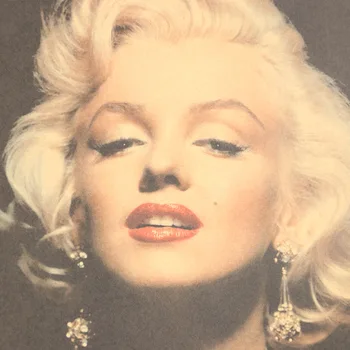 KRAVAT LER Süper Yıldız Marilyn Monroe Film Kraft Kağıt Poster Bar Cafe Dekoratif Resim Odası Duvar Çıkartmaları