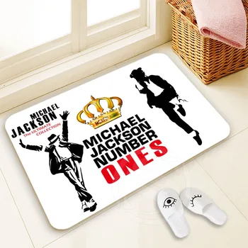@SQ00722 H-P333 Özel Michael Jackson #3 Paspas Ev Dekorasyonu %100 Polyester Desen Kapı mat paspaslar ayak pedi-H0333