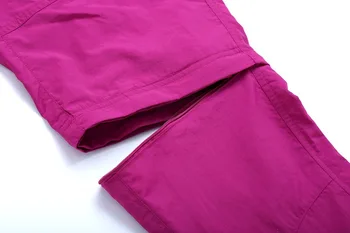 LANBAOSİ Açık Spor Kadın Hızlı Kuru Yürüyüş Gömlek&Pantolon Convertible Anti Taktik Zip Seti-Dayanıklı Nefes alabilen Su UV