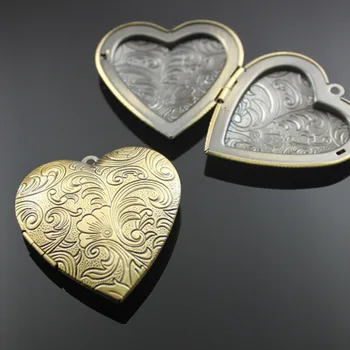DİY Bellek Kolye Mücevher BASEHOME 6 Renk Kalp Şeklinde Fotoğraf Kayan Madalyon Kolye Takılar Kalp Yapma