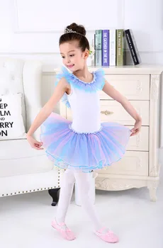 Kız Çocuklar İçin Kız Çocuk Elbise Profesyonel Tutus Dans Kostüm Kızlar Dans Giyim İçin Jimnastik Tül Elbise Bale