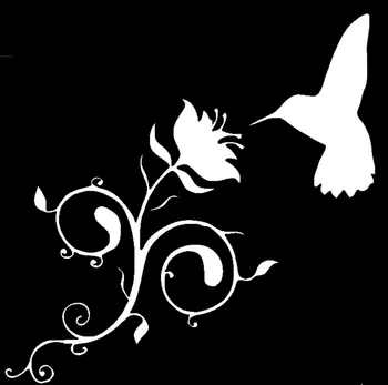Sinek kuşu ve Çiçek Araba Vinil Pencere Etiket Komik Kamyon Dizel Dizüstü Çıkartma