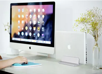 Dizüstü MacBook Pro/Air , Kalınlığı Ayarlanabilir Masaüstü Dizüstü Tutucu için yer kaplamayan Alüminyum Dikey Stand İnşa