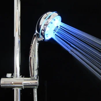 Ayarlanabilir 3 Modu Işık Duş başlığı Yağmurlama Sıcaklık Sensörü Banyo LED