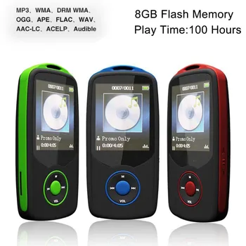SD Kart Yuvası İle 1.8 inç Ekran HiFi 8 GB Spor Müzik Çalar,FM radyo,Alarm,Takvim,Kronometre,Taşınabilir Mini MP3