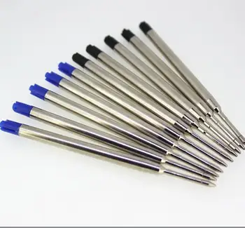 10 adet 0.7 mm Mavi ve siyah Kartuşlar Tükenmez Kalem Doldurulmasına