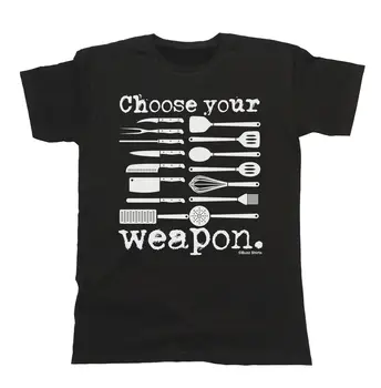 Silah AŞÇI T-Shirt Mens Bayanlar Unisex Uygun Mutfak Aşçı Komik T Shirt O-Boyun Yaz Kişilik Moda Erkek seçin