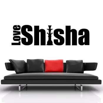 Duvar Çıkartması Sticker Hooka Nargile Shisha Lounge Yazıt Bar Hause Rahatla