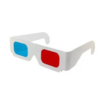 3D resimler için DHL ücretsiz kargo (500pcs/lot) Boş Kağıt Kırmızı, Mavi/Cyan 3D gözlükler, 3D oyunlar, 3D Filmler