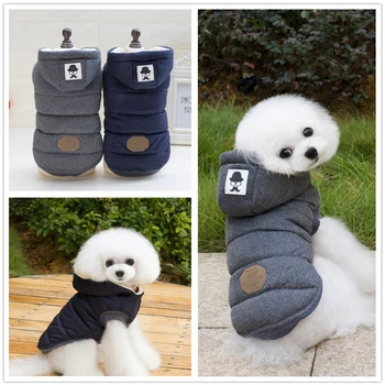 Küçük Köpek Evcil Köpek Ceket Rüzgar geçirmez Kış Ceket Elbise Gri S İçin popüler Sıcak Köpek Giysileri-XXL Artı Boyutu Pet Giyim