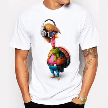 -Kollu erkek T-2017 yeni moda DJ Türkiye kısa 2 82A komik hayvan baskı T-shirt büyük boy / gençlik marka giyim * gömlek