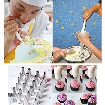 Meme Fondan Kek Pasta Dekorasyon İpuçları Araçlar Kek Aracı tek Kullanımlık Boru Çanta Pişirme İçin Dekorasyon Pişirme Torbası 100 ADET