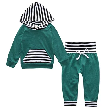 Yeni doğan bebek Çocuklar kızlara Giyim Sonbahar Kış 2 Adet Setleri Ceket+Pantolon Çocuk Spor Pamuk Çocuk Elbise takım Elbise Kapşonlu Set