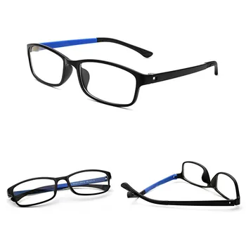 1 ADET Gözlük TR90 Hafif Siyah Gözlük Tam Kare Kenarlı gözlük Gözlük