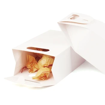 10x6x15 20 adet.5cm şeker kutusu çocuk Doğum günü parti kurabiyeleri torba kraft kağıt hediye kutusu şeker paketleme çocuklar beyaz hediye çanta işlemek