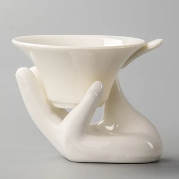 Merhamet çay Süzgeci Beyaz Porselen Çay Süzgeçler Çin Beyaz Yeşim Tanrıça Çay Kung Fu Çay için D014 Çini Set