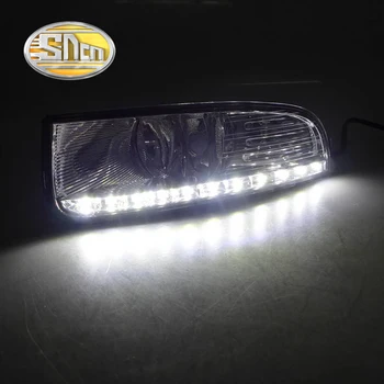 2010 Skoda için Mükemmel - 2013,Süper Parlaklık su Geçirmez ABS Araba gündüz farı 12 V Sis Lamba Kapağı SNCN İle Gündüz Çalışan Işık LED