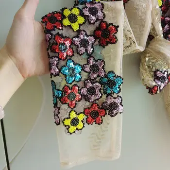 Lüks Pist Yeni Bluz Kadın Gömlek Uzun Sırf Seksi Parti Retro Bluz Boncuk Renkli Çiçekler, Simli Kollu NS214 Üstleri